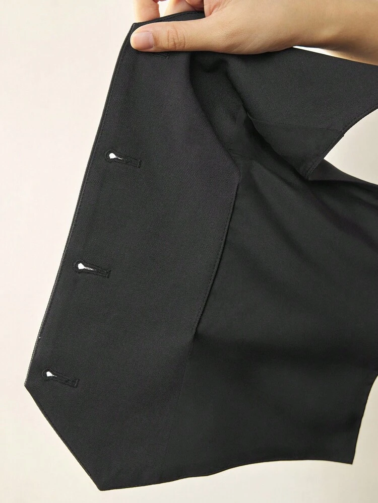 SHEIN Maija 솔리드 컬러 조끼 & 바지 정장 여성용 비즈니스 캐주얼 출퇴근