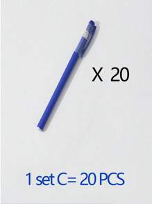 Gel Pen Pressed Ballpoint Pen Blue Gel Pen Fine Point, Retractable Gel Ink Rollerball Pens For Smooth Writing - Blue - View 5