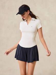 OutZeal 女款 Cool Touch 修身 Polo 紧身 T 恤 运动高尔夫日常 - 白色 - 查看 12