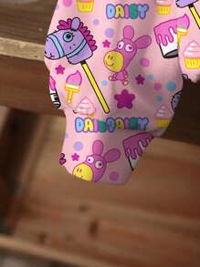 GUMBALL X SHEIN Áo nỉ dài tay cổ tròn họa tiết hoạt hình cho bé gái - trắng - Xem 5