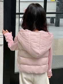 Dazy Kids 少女棉衣、秋季背心 - 粉色 - 查看 4