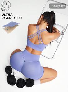 Innovista Seamless Workout Sets Sports High Support Quick Dry Daily Athleisure Yoga HIIT Training Office To Gym Tights Activewear Fall Clothes Bra UV Protection Legging Pants Comfort Movement Functional Mesh Breathable Tummy Control Compression Figure-Flattering Cardio Running Outdoor Exercise Healthy TT Viral IG Reel Ready FYP INSTA OOTD Purple Working Mom Fitness Utilitarian Chic, Ultra Seamless, Pastel Colors