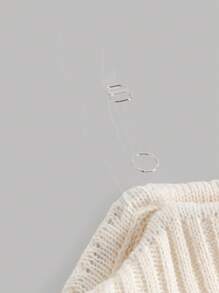 Girlism Tween Girls Knit Off-Shoulder Flared Sleeve Cropped Sweater In Almond White, Elegant Teenage Knitwear Suitable For Fall/Winter, Christmas, Party