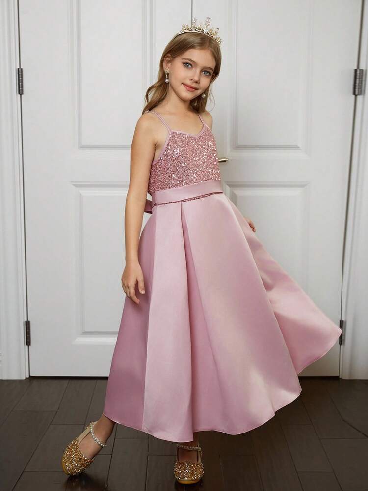 Girls' Elegant Dress, Sweet Lady Style, Suitable For Fall