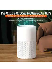 1 Piece USB HEPA Air Purifier With Aromatherapy, Triple Pollen Allergy Filter, Smoke/Dust/Odor Removal, Great For Smokers, Pets, Classrooms, Offices, Dormitories, No Batteries Required