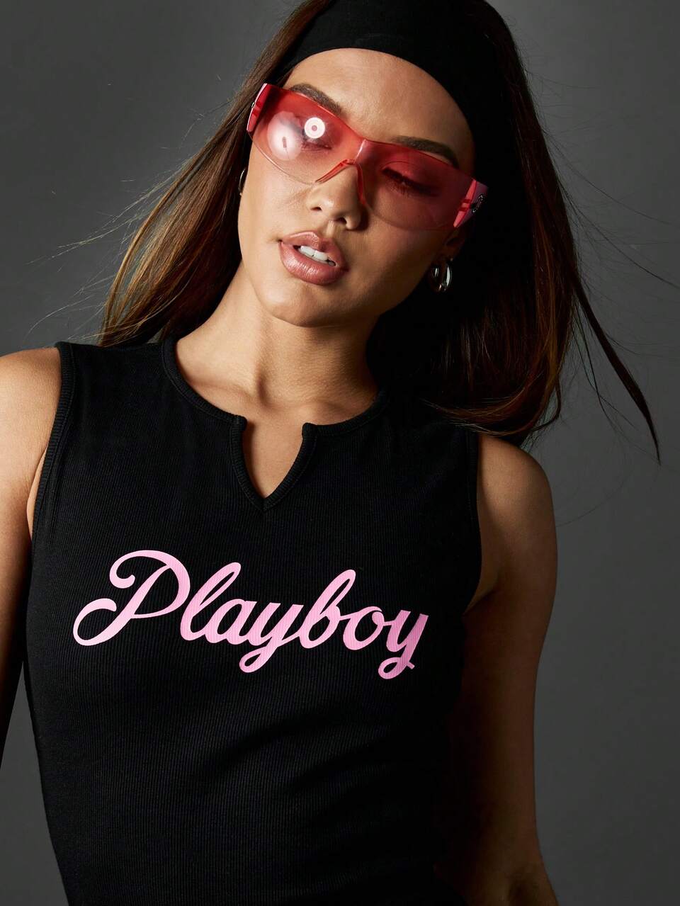 Missguided x Playboy Ribbed Mini Bodycon Dress With Split Neck