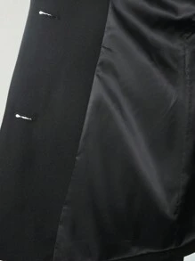 Maija Bộ đồ công sở 2 mảnh màu đen trơn thời trang tối giản thoải mái khi đi làm hàng ngày, trang phục chuyên nghiệp, áo khoác dài tay và quần ống rộng có khóa kéo, cạp chun thoải mái, thường ngày cho công sở - màu đen - Xem 12