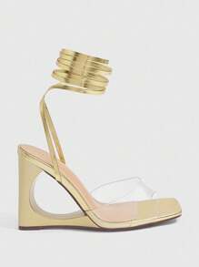 CUCCOO SZL Cuccoo Summer Fashion Elegant Lace-Up Wedge Sandals