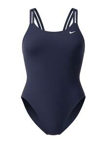 Nike Traje de baño de una pieza para mujer con tiras entrecruzadas sin espalda