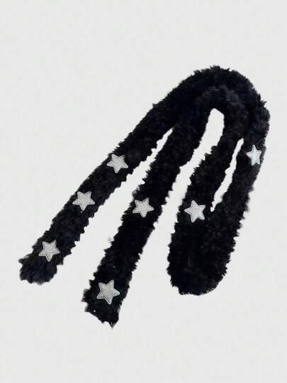 Kawaii قطعة واحدة وشاح نسائي مزين بنجمة بنمط بانك Y2K، إكسسوار دافئ للثقافة الفرعية، مناسب للتنسيق اليومي، الكلية، الملابس الشارعية، التنقل