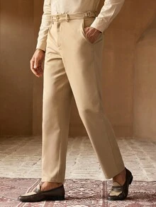 HIMLAND Men's Casual Slim Fit Straight Leg Pants, Comfortable & Fashionable, Suitable For Spring And Autumn, Fall, Old Money