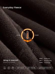 GLOWMODE Pantaloni de trening simpli din fleece de 30'', model casual, cu croială supradimensionată, cu talie reglabilă și șnur, pentru zi și zi, stil casual - Maro ciocolata - Vizualizare 5