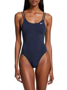 Nike Traje de baño de una pieza para mujer con tiras entrecruzadas sin espalda