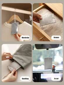 Madebyblanc 1 Pc/2pc Wardrobe Sachet With Long-Lasting Fragrance, Wardrobe Sachet, Aroma Sachet, Bedroom Moisture-Proof Sheet, Fresh-Scented Fabric Fragrance Bag