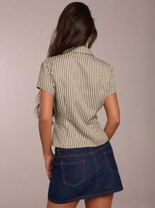 SHEIN Forever 21 海滩度假 夏季文艺复兴博览会 乡村音乐会 Y2k 上衣 毕业典礼 外出露背上衣 音乐节 机场 复活节 波西米亚风女式上衣 - 綠色 - 查看 2