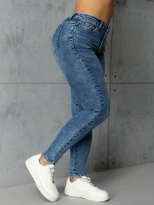 SHEIN ICON Plus Size Women's Fashion Casual Versatile Slim Fit Pants