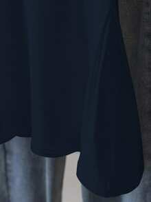 SHEIN 大码纯色圆领短袖休闲夏季百搭T恤