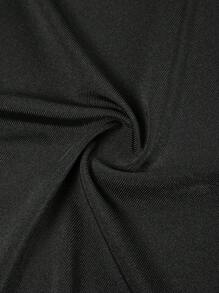 SOLERSUN Vestido de punto de talla grande con abertura lateral, decoración de volantes con un hombro, y detalle de retorcido en la parte delantera, para fiestas y bodas, en color vino tinto, para primavera y verano - Negro - Ver 7