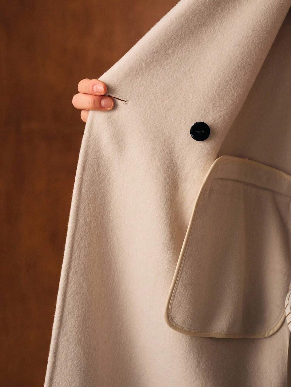 WOOL BELTED SPLIT OVERCOAT FOR AUTUMN & WINTER