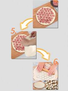 1pc Aluminum Alloy Dumpling Mold, 37 Holes, Slouchy Dumpling Maker - Silver - View 5