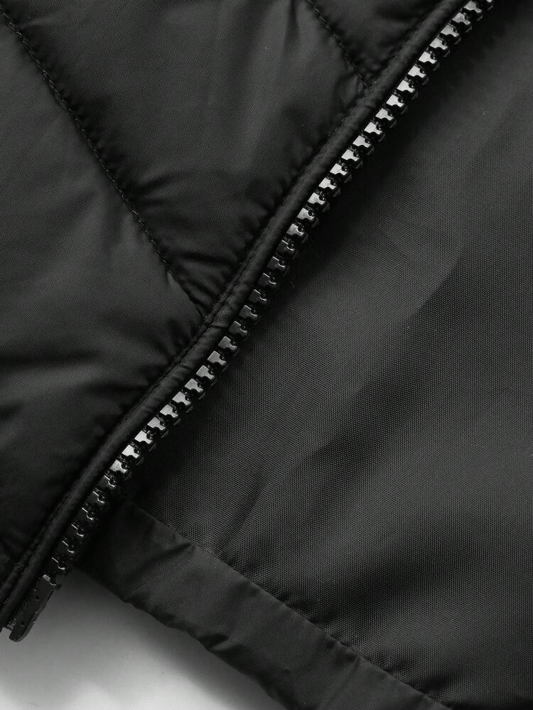 Women's Fitted Padded Coat With Stand Collar Jacket Winter