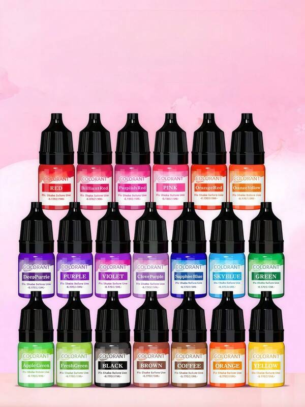 5ml 20-Color Set High Concentrated Fragrance Candle Dye Liquid, DIY Handmade Candle Coloring Dye Set, Gift Gifts Birthday Graduation,Wedding
