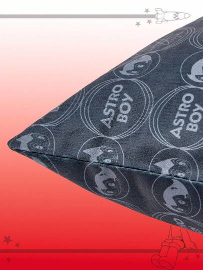Astro Boy X ROMWE Funda de almohada decorativa de moda versátil con estampado de letras de dibujos animados