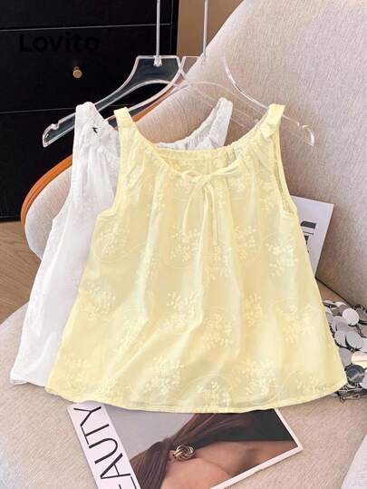 INAWLY 2pcs Women's Embroidered White Casual Outdoor Vests