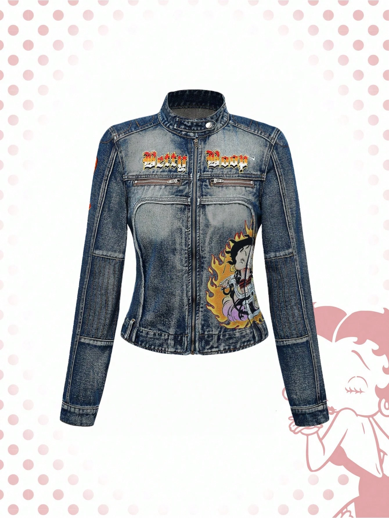 Our Betty Boop | ROMWE Vintage Biker Chick Betty Collab Distressed