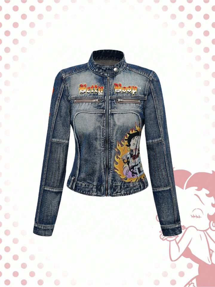 Our Betty Boop | ROMWE Vintage Biker Chick Betty Collab Distressed