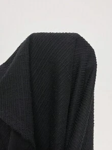 BizChic 2025秋冬新款优雅通勤、约会、度假露肩长裙，现代优雅都市浪漫西部朋克Y2K乡村音乐节复古风格韩国机场旅行街头婚礼嘉宾生日万圣节商务休闲办公室约会派对郊游机场返校秋冬女装 - 黑色 - 查看 9