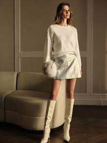 MOTF PREMIUM 仿珍珠细节套头衫