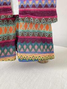 SHEIN 2 件套春夏新款休闲风格纯色提花纹理纽扣口袋领衬衫和松紧腰褶皱短裤搭配舒适男婴服装、儿童服装、幼儿服装、婴儿服装、幼儿外套、幼儿短裤、6M-3T - 彩色 - 查看 5