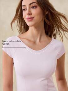 OutZeal 女士凉感塑身收腹柔软修身短袖紧身T恤，日常休闲健身两相宜