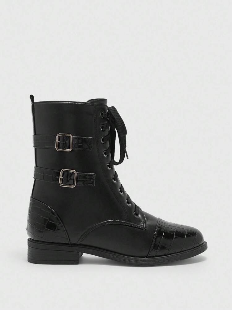 CUCCOO BIZCHIC Fashionable & Versatile Lace-Up Women Ankle Boots