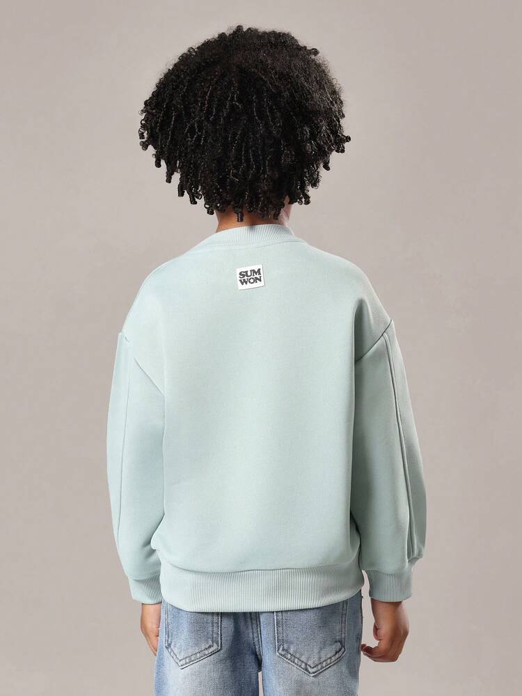 Classic Crewneck Sweatshirt With Bear Logo Patch