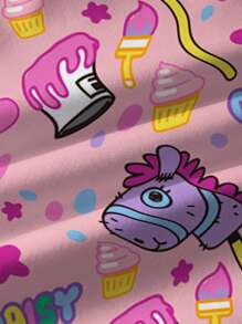 GUMBALL X SHEIN Áo nỉ dài tay cổ tròn họa tiết hoạt hình cho bé gái - trắng - Xem 6