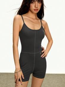 Rina Fox Damen Lässig Y2K Jumpsuit mit engem elastischem Bund