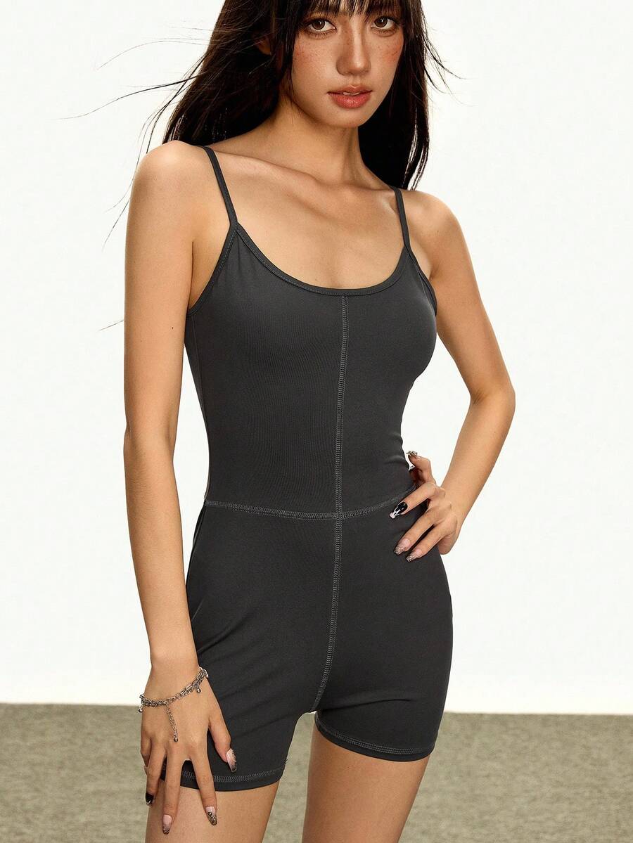 Rina Fox Damen Lässig Y2K Jumpsuit mit engem elastischem Bund