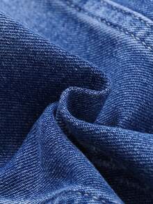 Denimly Young Boy Casual Daily Urban Street Composite Fleece Collar Design Simple Comfortable Washed Denim Jacket - Medium Wash - View 5