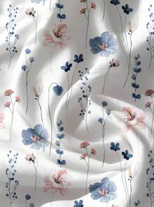 EMERY ROSE Boho Style Floral V-Neck Blouse With Ruffle Flounce Sleeves And Regular Hem Floral Blouse Women V Neck Blouses For Women Women Blouses Summer Boho Shirts Women Tops Women Summer Chic Blouses For Women