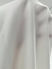 DreamSkyne 大码女式优雅撞色下摆超长黄色半身裙，法式百褶 A 字裙，适合春秋季节、教师装、女士日常通勤 - 白色 - 查看 7