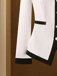 Franclia 女士优雅雅典风格常规夹克，春秋 - 彩色 - 查看 5