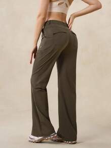 OutZeal 女士户外裤 露营徒步 防水弹力修身喇叭裤腿带口袋 - 棕色 - 查看 7