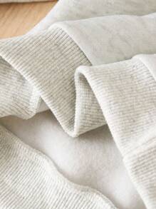 SHEIN 3 件套男婴幼儿新生儿 0-3 岁秋冬可爱泰迪熊斜挎包 + 长袖羊毛衫 + 裤子 3 件套服装套装 - 卡其色 - 查看 3