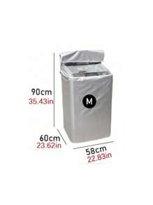 1 件装顶部装载洗衣机罩采用牛津布制成，防水防晒防尘，加厚，适用于学校办公室家用旅行包收纳袋，多种尺寸 - 銀色 - 查看 19