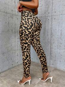 VaVaBold 豹纹舒适户外、室内和度假数码全印花紧身裤 - 彩色 - 查看 2