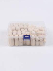 SHEIN 50pcs Unfinished Wooden Dolls, Peg People Doll Bodies Wooden Figures, Decorative Peg Doll People For Kids DIY Art Craft, Painting, Peg Game, Home Party Decor, Assorted Shapes And Sizes