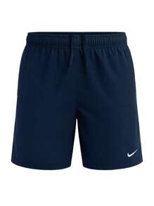 Nike Men Loose Elastic Waist Swim Trunks Shorts For Summer Vacation - Navy Blue - View 4