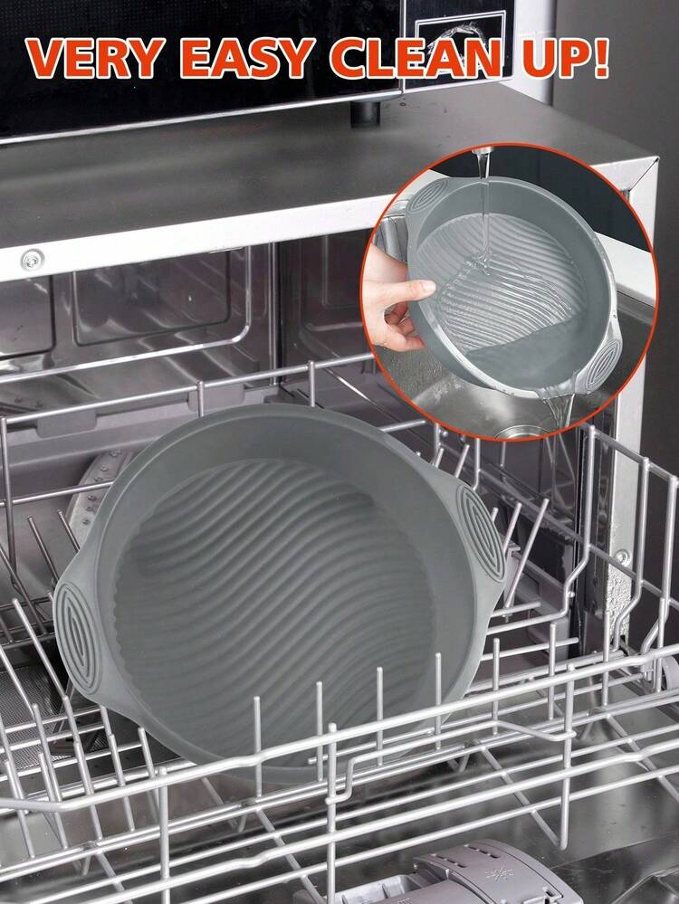1pc Silicone Round Non-Stick Cake Pan, 9 Inch Cake Mold For Baking Air Fryer Kitchen Air Fryer Liners Air Fryer Paper Airfryer Air Frier